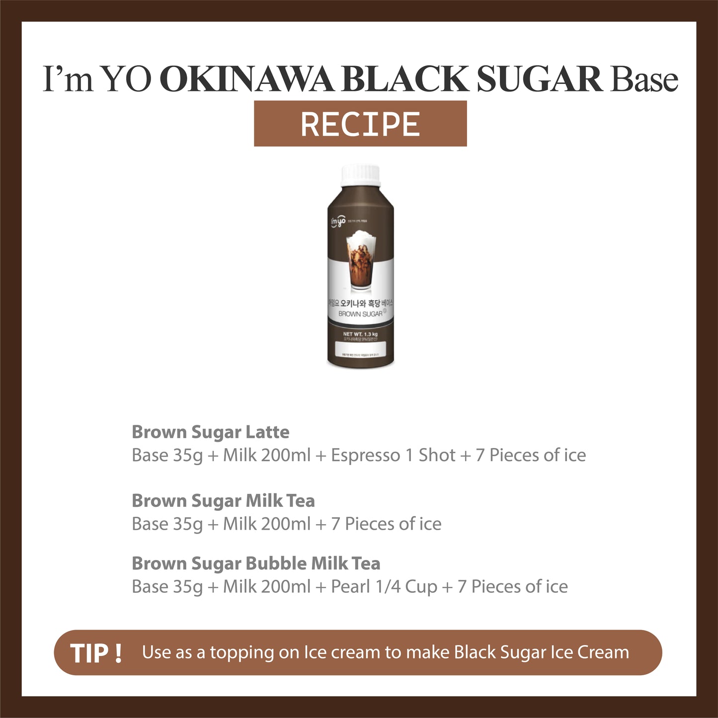 I'myo Okinawa Black Sugar Base