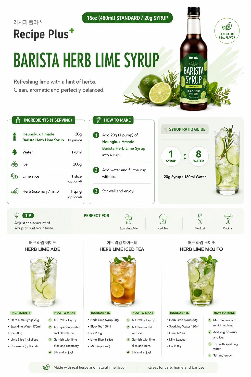 Barista Herb Lime Syrup